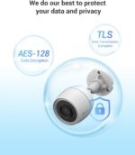 EZVIZ H3c Security Camera, 1080p 2MP Outdoor WiFi Camera CCTV for Home with IR Night Vision & Audio Pick-Up, AI Human Shape Detection, Weatherproof Design - Image 4