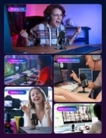 ⁦ONIKUMA M830 USB Condenser Gaming Microphone⁩ - الصورة ⁦3⁩